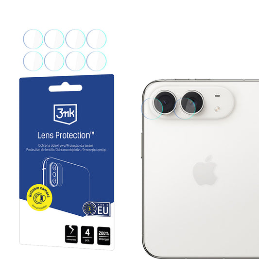 Pellicola protettiva per fotocamera posteriore 3MK Protection per Apple iPhone Duo, vetro temperato, set da 4 pezzi, trasparente