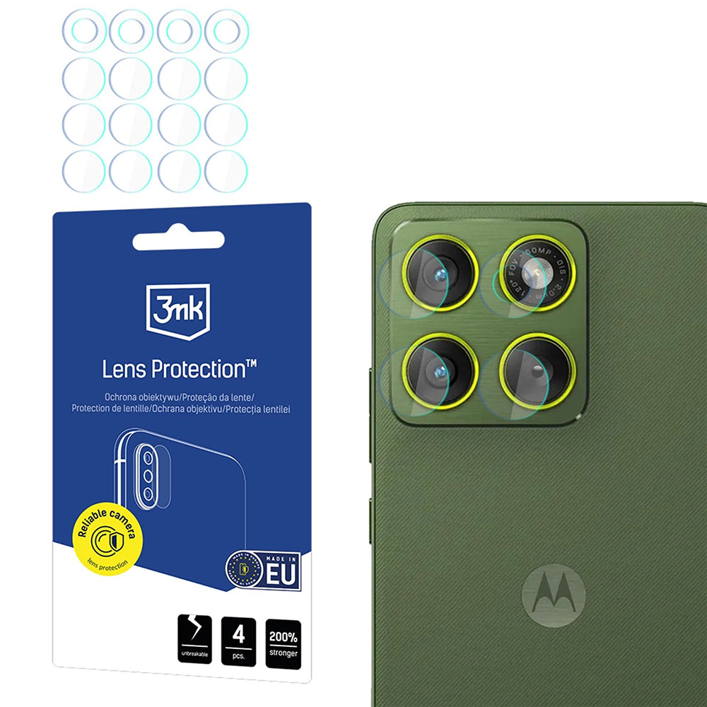 Pellicola Protettiva Posteriore 3MK Protection per Motorola Edge 70, Vetro Temperato, Set 4 pezzi, Trasparente