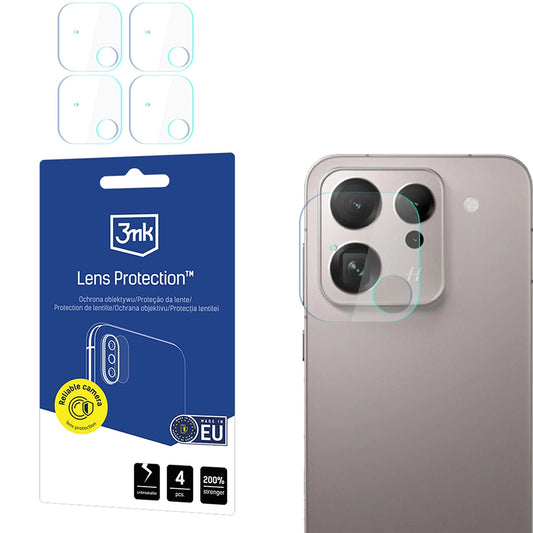 Schutzfolie Rückkamera 3MK Protection für Oppo Find X9, Gehärtetes Glas, Set 4 Stück, Transparent