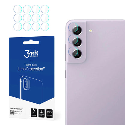 Film de protection pour caméra arrière 3MK Protection pour Samsung Galaxy S21 FE 5G G990, Verre flexible, Set de 4 pièces, Transparent