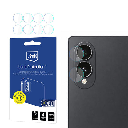 Pellicola protettiva per fotocamera posteriore 3MK Protection per Samsung Galaxy Z Fold8 F976, vetro temperato, set da 4 pezzi, trasparente