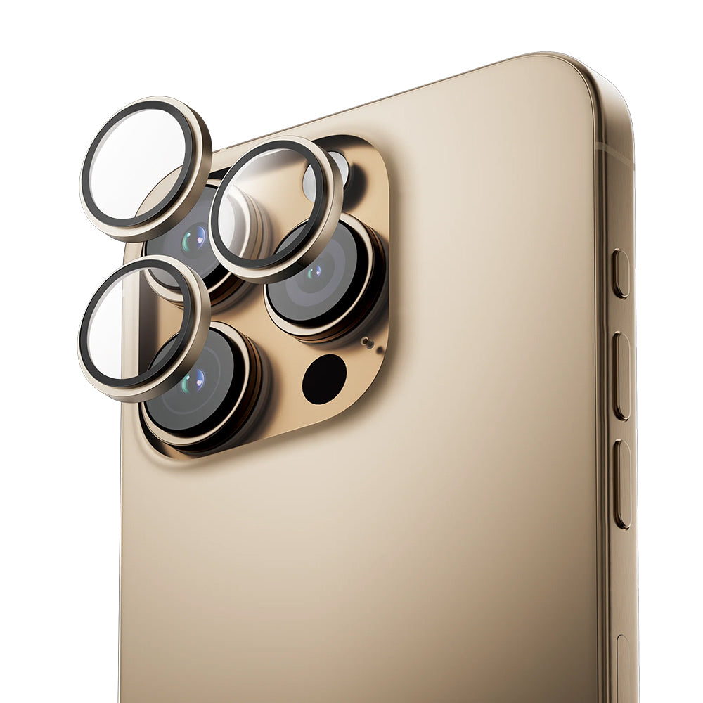 Anank AR Rückkamera-Schutzfolie für Apple iPhone 16 Pro Max / 16 Pro, gehärtetes Glas, goldfarben