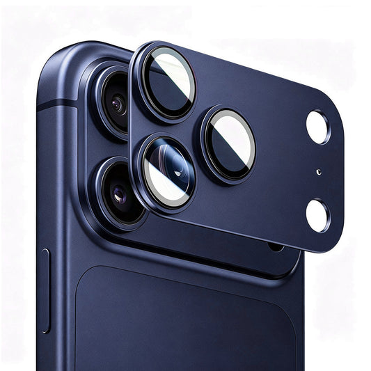 Pellicola protettiva per fotocamera posteriore Blueo Integrated Metal per Apple iPhone 17 Pro Max, vetro temperato, blu scuro