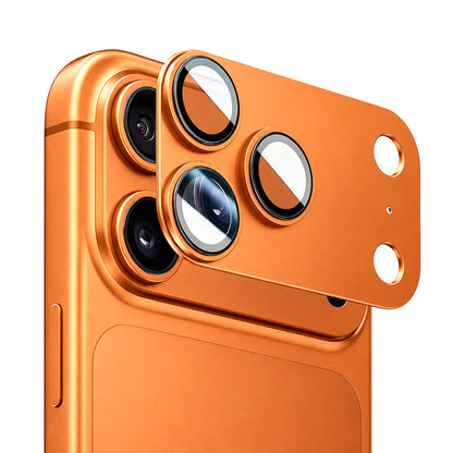 Protection pour caméra arrière Blueo Integrated Metal pour Apple iPhone 17 Pro, verre trempé, orange