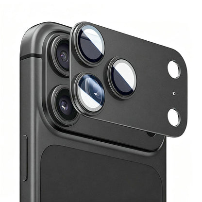 Protection pour caméra arrière Blueo Integrated Metal pour Apple iPhone 18 Pro Max, verre trempé, noire
