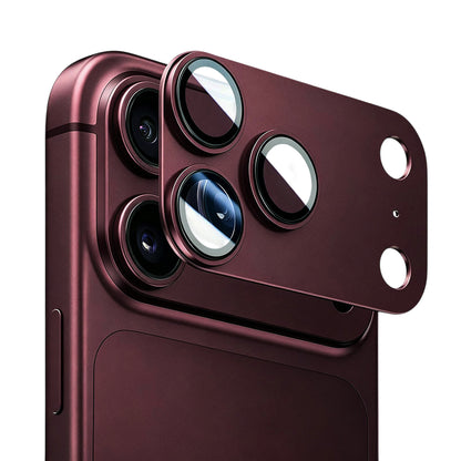 Pellicola protettiva per fotocamera posteriore Blueo Integrated Metal per Apple iPhone 18 Pro, vetro temperato, bordeaux