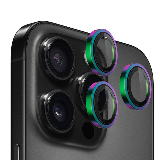 Pellicola protettiva per fotocamera posteriore Blueo Metal Frame per Apple iPhone 14 Pro Max / 14 Pro, vetro temperato, multicolore