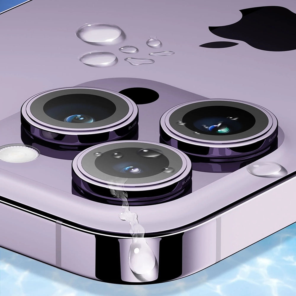Film de protection pour caméra arrière Blueo Sapphire Crystal pour Apple iPhone 14 Pro Max / 14 Pro, Verre trempé, Violet