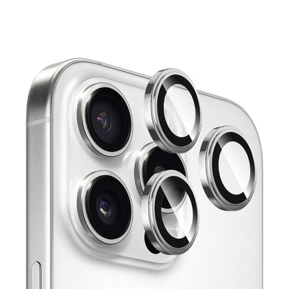 Pellicola protettiva per fotocamera posteriore Blueo Sapphire Crystal per Apple iPhone 16 Pro Max / 16 Pro, vetro temperato, argento