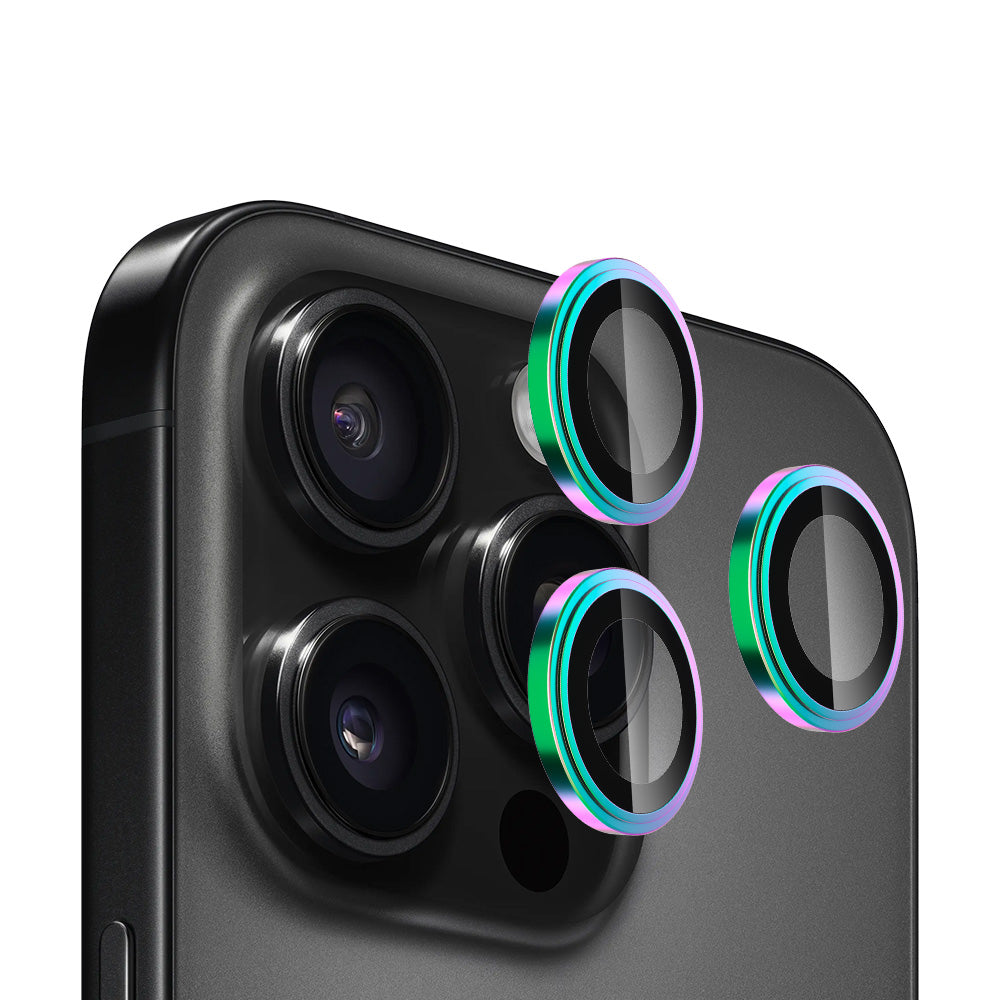 Film de protection pour caméra arrière Blueo Sapphire Crystal pour Apple iPhone 16 Pro Max / 16 Pro, Verre trempé, Multicolore