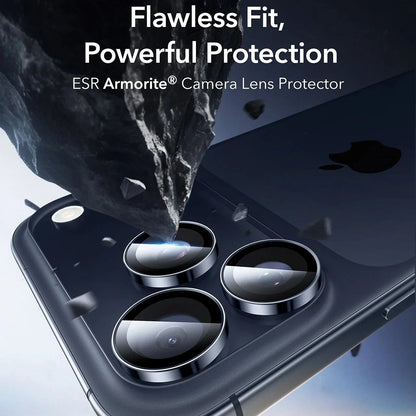 Film de protection pour caméra arrière ESR Armorite pour Apple iPhone 17 Pro Max / 17 Pro / 16 Pro Max / 16 Pro, Verre Trempé, Bleu