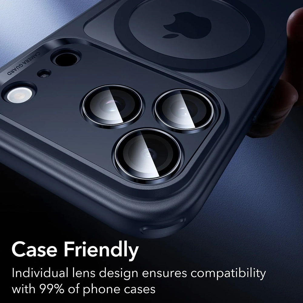 Film de protection pour caméra arrière ESR Armorite pour Apple iPhone 17 Pro Max / 17 Pro / 16 Pro Max / 16 Pro, Verre Trempé, Bleu