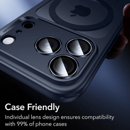 Film de protection pour caméra arrière ESR Armorite pour Apple iPhone 17 Pro Max / 17 Pro / 16 Pro Max / 16 Pro, Verre Trempé, Bleu