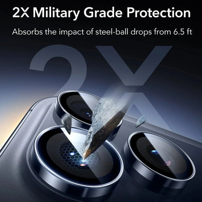 Film de protection pour caméra arrière ESR Armorite pour Apple iPhone 17 Pro Max / 17 Pro / 16 Pro Max / 16 Pro, Verre Trempé, Bleu