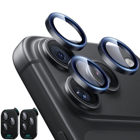 Pellicola protettiva per fotocamera posteriore ESR Armorite per Apple iPhone 18 Pro / 18 Pro Max, vetro temperato, set da 2 pezzi, nero