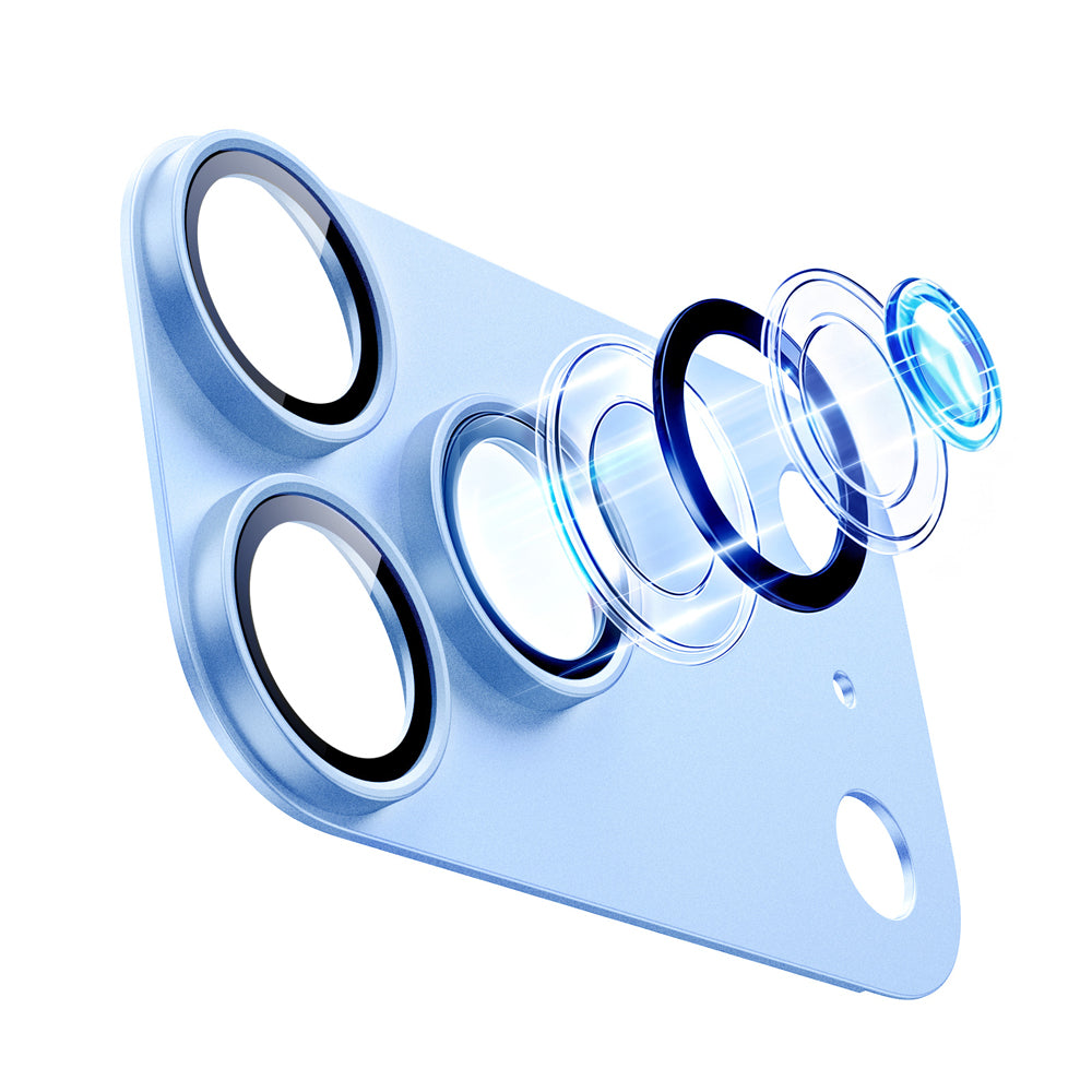 Film de protection pour caméra arrière ESR Armorite Pro pour Apple iPhone 18 Pro Max, Verre trempé, Bleu