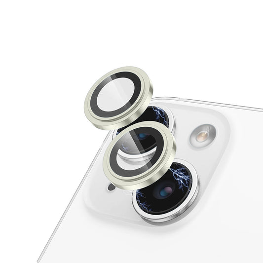 Lito S+ Rückkamera-Schutzfolie für Apple iPhone 15 Plus / 15, gehärtetes Glas, Gelb