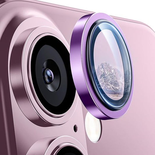 Film de protection pour caméra arrière Lito S+ pour Apple iPhone 16 Plus / 16, Verre trempé, Rose