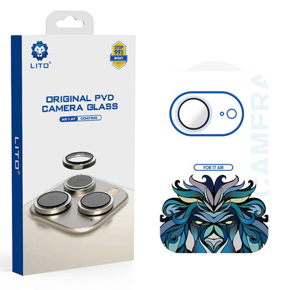 Film de protection Caméra Arrière Lito Titanium AR pour Apple iPhone 17 Air, Verre Trempé, Bleu