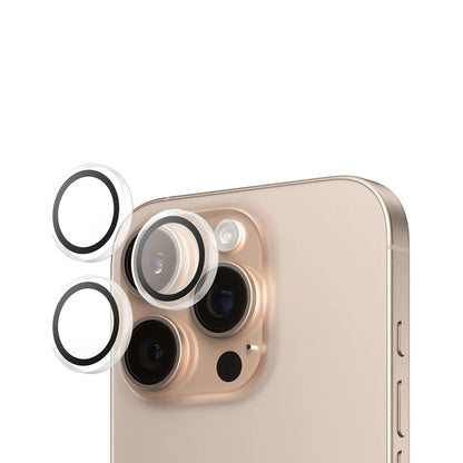Film de protection pour caméra arrière PanzerGlass Hoops pour Apple iPhone 16 Pro Max / 16 Pro, Verre Trempé, Transparent