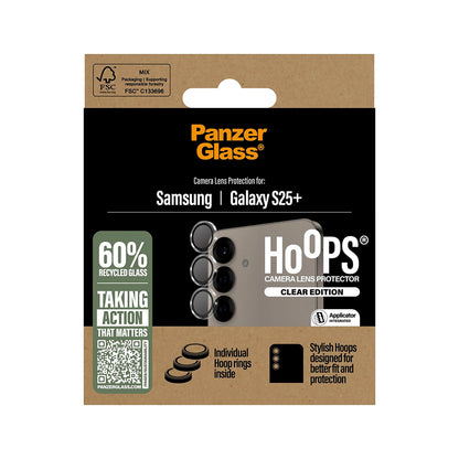 Pellicola Protettiva Posteriore PanzerGlass Hoops per Samsung Galaxy S25+ S936, Vetro Temperato, Trasparente