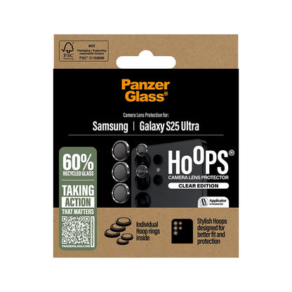 Film de protection Caméra Arrière PanzerGlass Hoops pour Samsung Galaxy S25 Ultra S938, Verre Trempé, Transparent