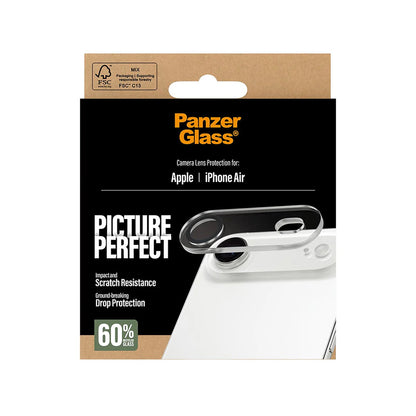 Film de protection Caméra Arrière PanzerGlass PicturePerfect pour Apple iPhone 17 Air, Verre Trempé, Transparent