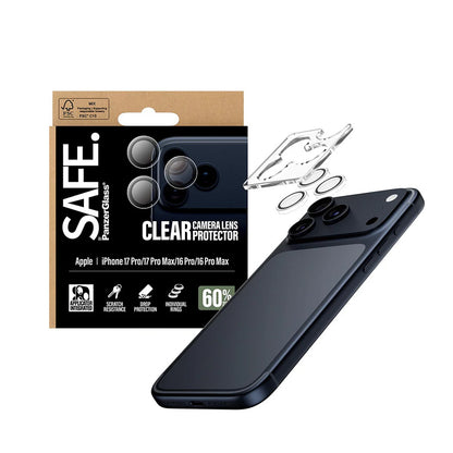 Pellicola Protettiva Posteriore PanzerGlass Safe per Apple iPhone 17 Pro Max / 17 Pro / 16 Pro Max / 16 Pro, Vetro Temperato, Trasparente