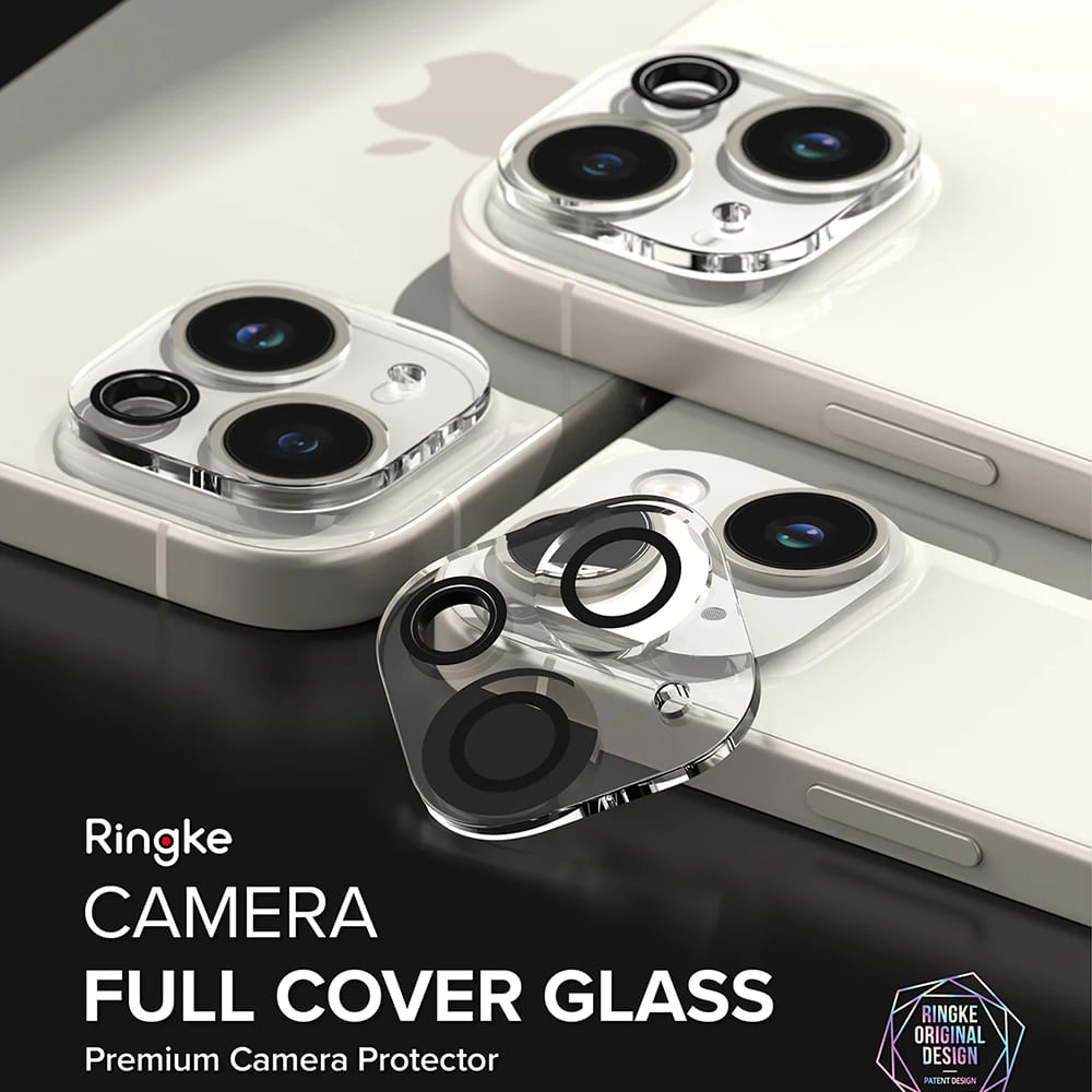 Pellicola Protettiva Posteriore Ringke per Apple iPhone 15 Plus / 15, Vetro Temperato, Set 2 pezzi, Trasparente