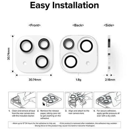 Pellicola Protettiva Posteriore Ringke per Apple iPhone 15 Plus / 15, Vetro Temperato, Set 2 pezzi, Trasparente