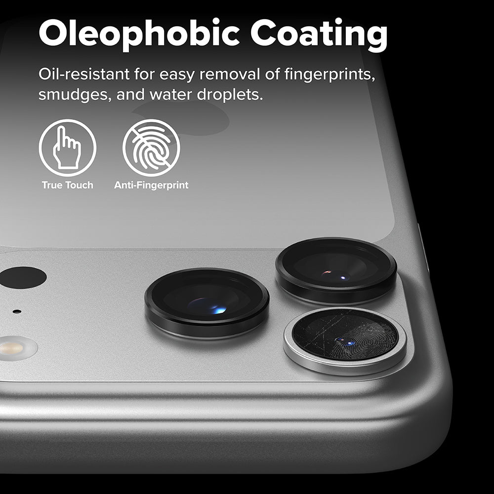 Film de protection Ringke pour caméra arrière Apple iPhone 17 Pro Max / 17 Pro, Verre trempé, Noir
