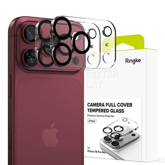 Pellicola protettiva per fotocamera posteriore Ringke per Apple iPhone 18 Pro Max, vetro temperato, set da 2 pezzi, trasparente