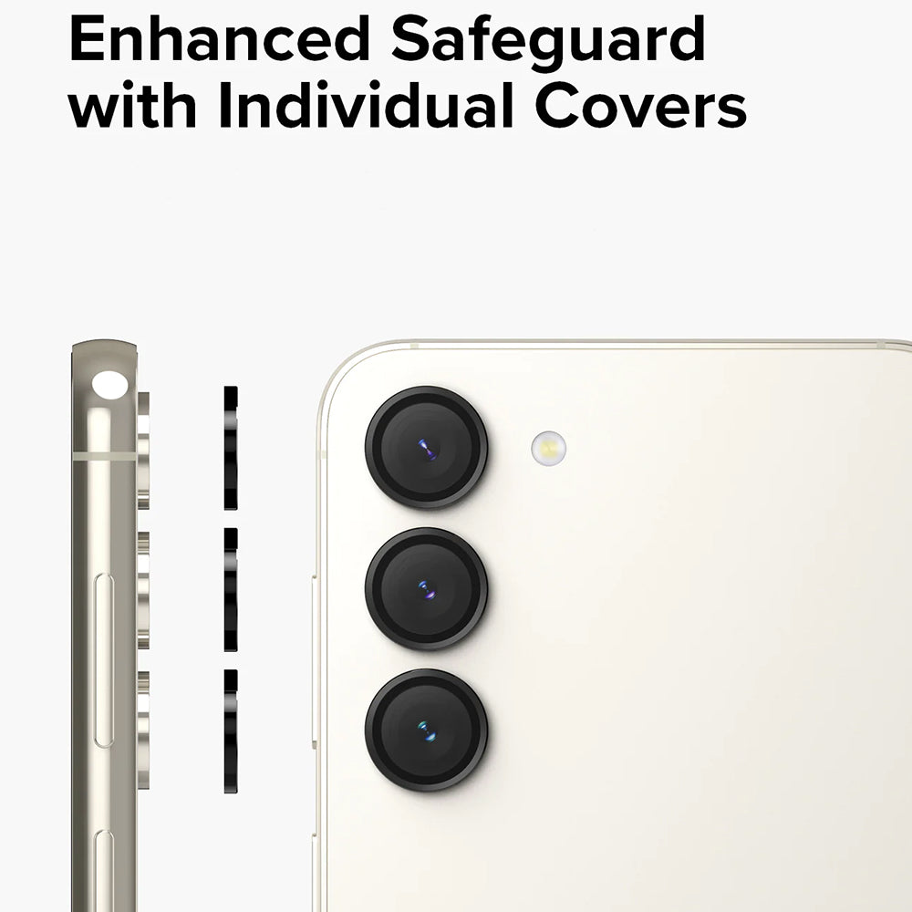 Film de protection pour caméra arrière Ringke pour Samsung Galaxy S23+ S916 / S23 S911, Verre trempé, Noir
