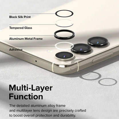 Film de protection pour caméra arrière Ringke pour Samsung Galaxy S23+ S916 / S23 S911, Verre trempé, Noir