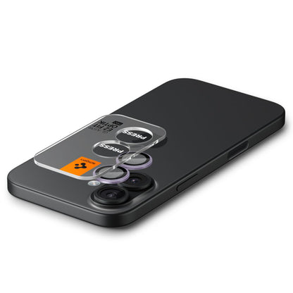 Schutzfolie für die Rückkamera Spigen GlastR EZ FIT Optik Pro für Apple iPhone 17 / 16 Plus / 16, gehärtetes Glas, Set mit 2 Stücken, Lila