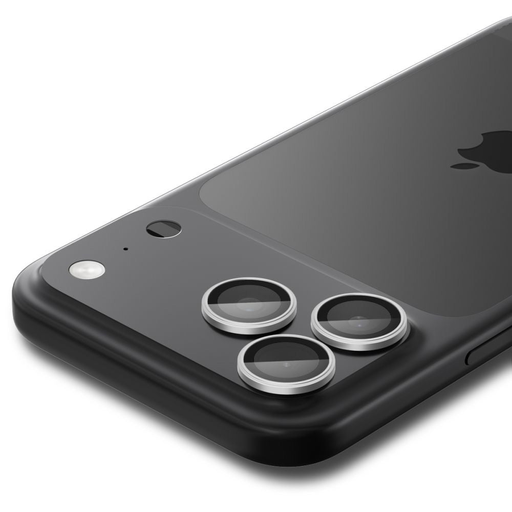 Pellicola Protettiva Posteriore Spigen GlastR EZ FIT Optik Pro per Apple iPhone 17 Pro Max / 17 Pro, Vetro Temperato, Set 2 pezzi, Argento