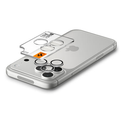 Film de protection pour caméra arrière Spigen GlastR EZ FIT Optik Pro pour Apple iPhone 18 Pro / 18 Pro Max, Verre trempé, Lot de 2 pièces, Argenté AGL12046