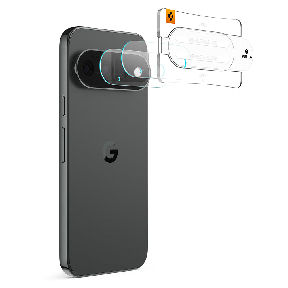 Pellicola protettiva per fotocamera posteriore Spigen GlastR EZ FIT Optik Pro per Google Pixel 11 Pro, vetro temperato, set da 2 pezzi, trasparente AGL11484