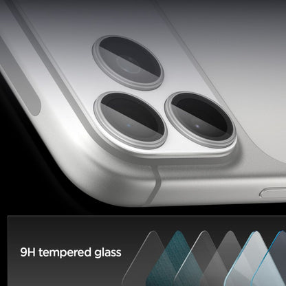 Film de protection pour caméra arrière Spigen GlastR EZ FIT Optik Pro XL pour Apple iPhone 17 Pro, Verre Trempé, Argenté
