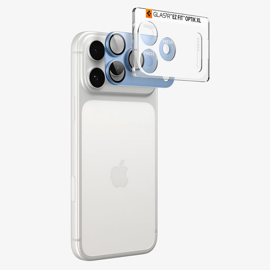 Schutzfolie für die Rückkamera Spigen GlastR EZ FIT Optik Pro XL für Apple iPhone 18 Pro Max, gehärtetes Glas, Blau AGL12041