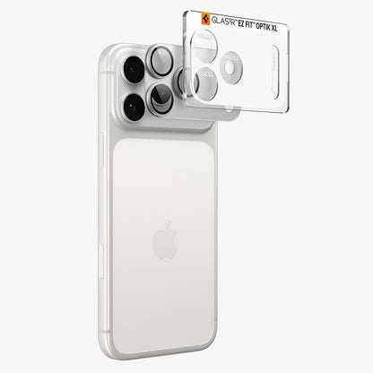 Film de protection pour caméra arrière Spigen GlastR EZ FIT Optik Pro XL pour Apple iPhone 18 Pro, Verre trempé, Argenté AGL12038