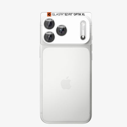 Film de protection pour caméra arrière Spigen GlastR EZ FIT Optik Pro XL pour Apple iPhone 18 Pro, Verre trempé, Argenté AGL12038