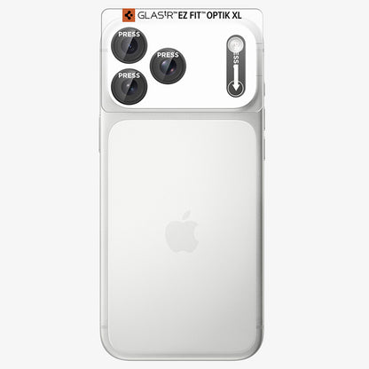 Film de protection pour caméra arrière Spigen GlastR EZ FIT Optik Pro XL pour Apple iPhone 18 Pro, Verre trempé, Gris foncé AGL12035