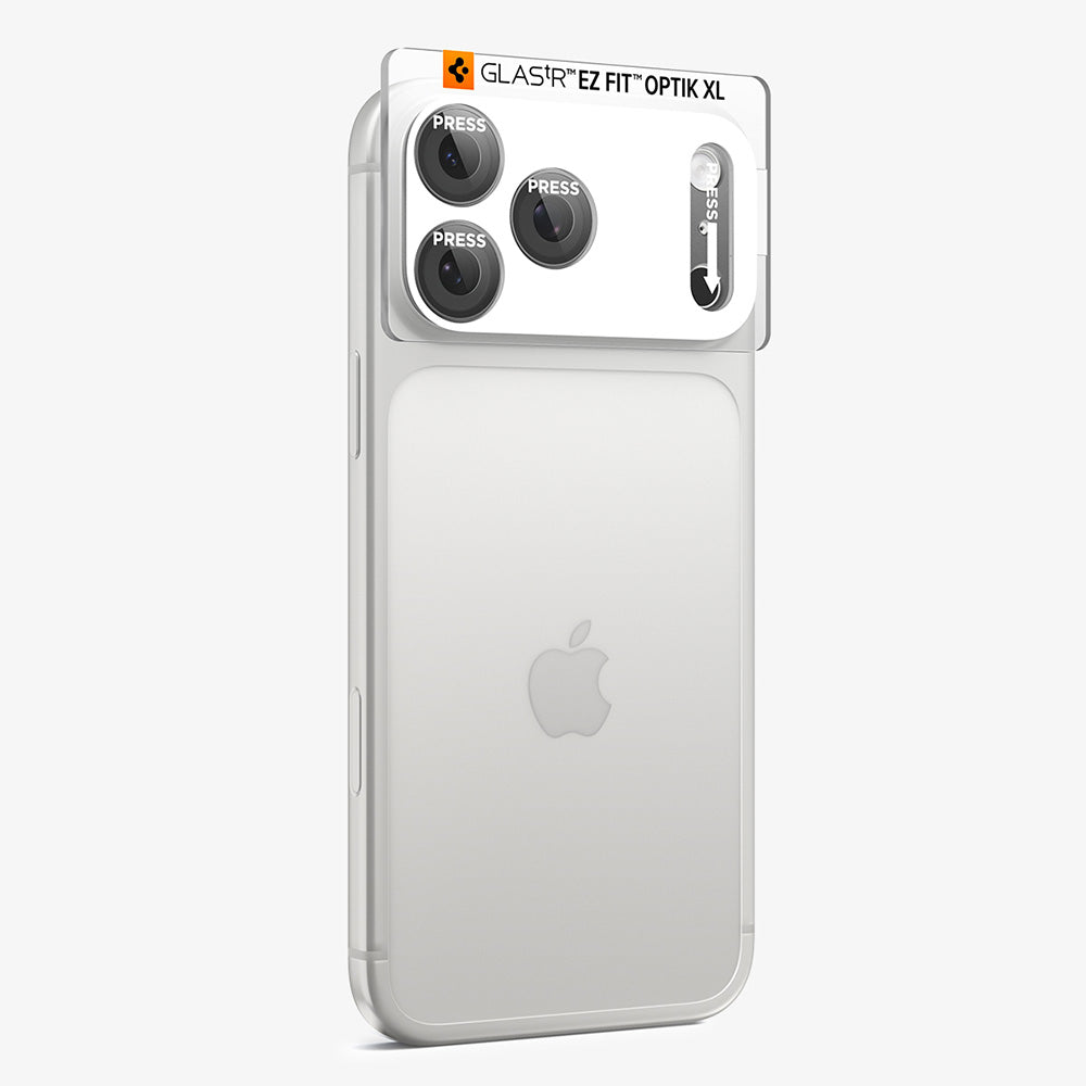 Film de protection pour caméra arrière Spigen GlastR EZ FIT Optik Pro XL pour Apple iPhone 18 Pro, Verre trempé, Gris foncé AGL12035