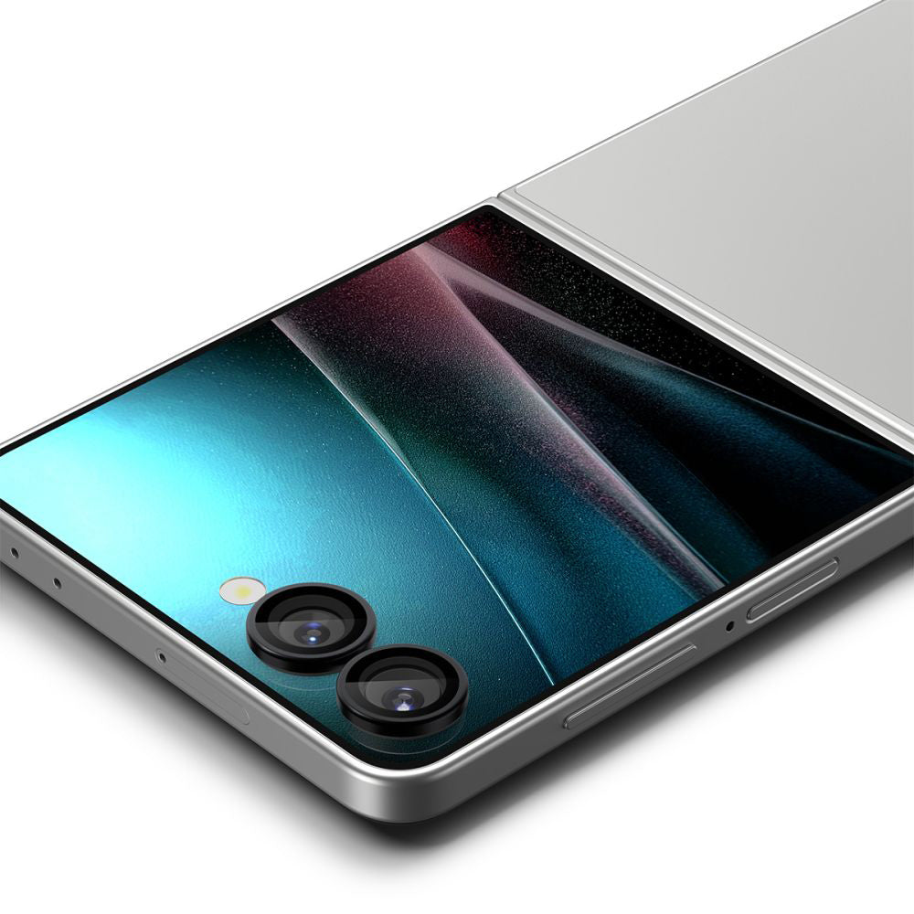 Film de protection pour caméra arrière Spigen GlastR EZ FIT Optik Pro HD pour Samsung Galaxy Z Flip7 F766, Verre Trempé, Lot de 2 pièces, Noir AGL09587