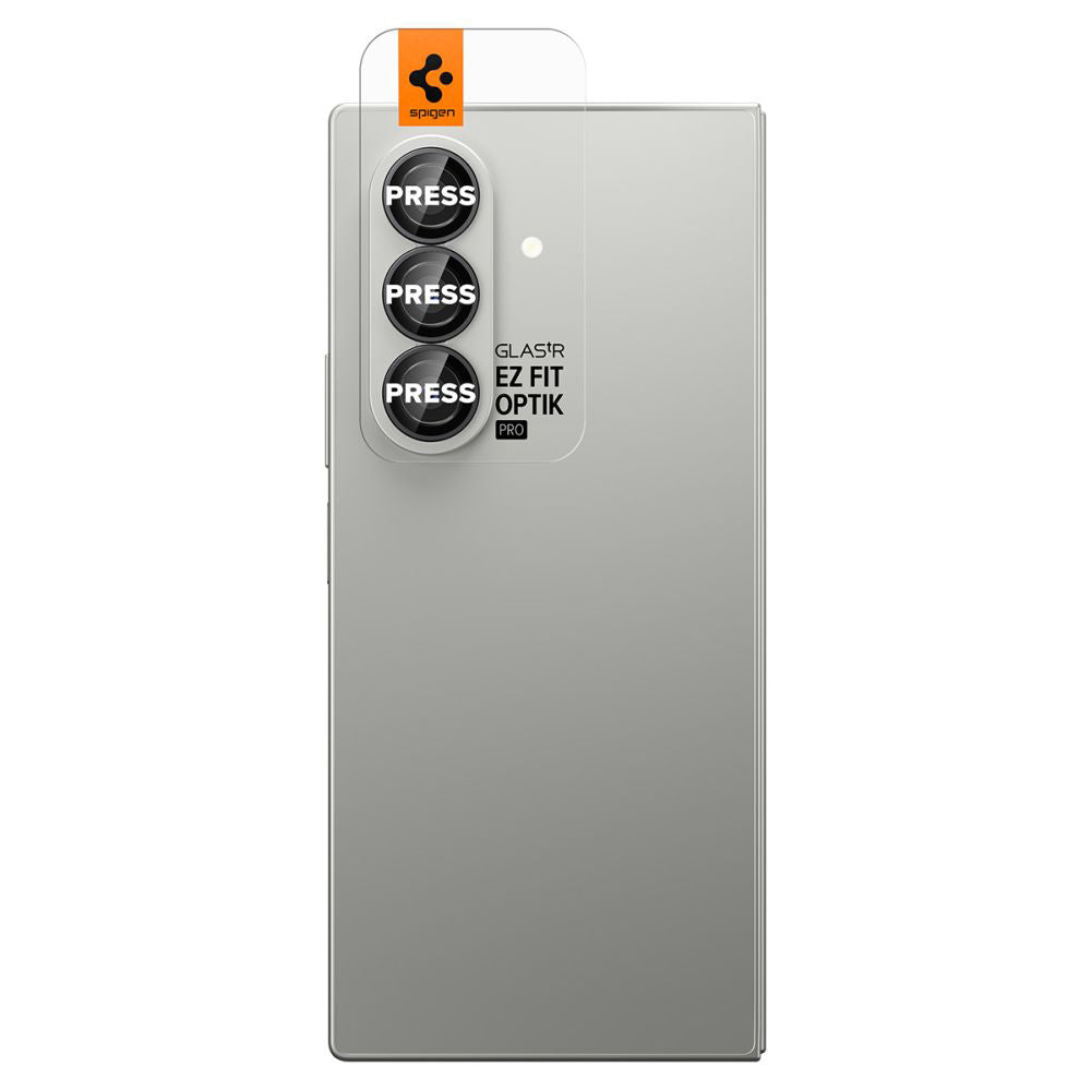 Film de protection pour caméra arrière Spigen GlastR EZ FIT Optik Pro HD pour Samsung Galaxy Z Fold7 F966, Verre Trempé, Lot de 2 pièces, Noir AGL09581
