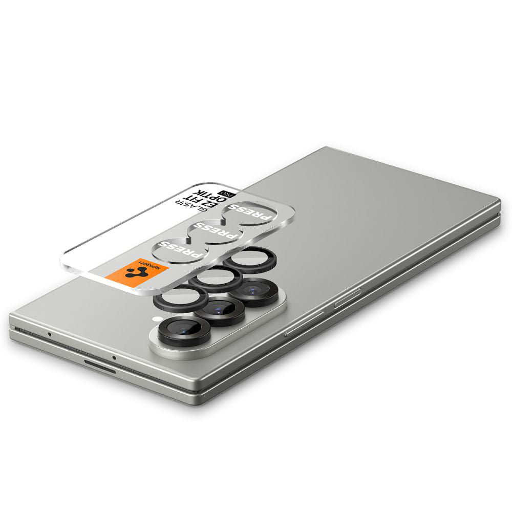 Film de protection pour caméra arrière Spigen GlastR EZ FIT Optik Pro HD pour Samsung Galaxy Z Fold7 F966, Verre Trempé, Lot de 2 pièces, Noir AGL09581