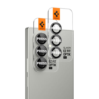 Film de protection pour caméra arrière Spigen GlastR EZ FIT Optik Pro HD pour Samsung Galaxy Z Fold7 F966, Verre Trempé, Lot de 2 pièces, Noir AGL09581