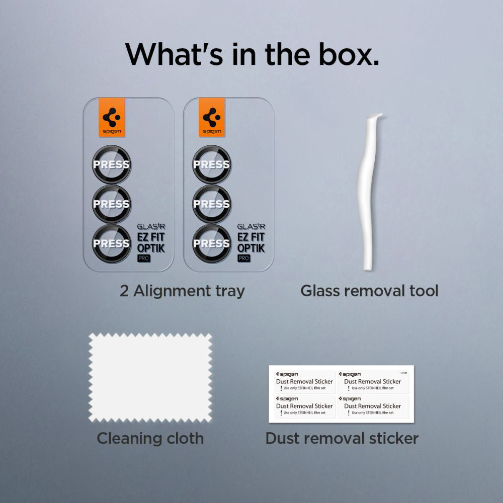 Film de protection pour caméra arrière Spigen GlastR EZ FIT Optik Pro HD pour Samsung Galaxy Z Fold7 F966, Verre Trempé, Lot de 2 pièces, Noir AGL09581