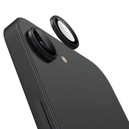 Spigen GlastR EZ FIT Optik Pro Rear Camera Protector for Apple iPhone 17e / 16e, Tempered Glass, Set of 2 pieces, Black AGL09279
